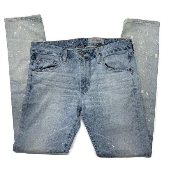 AG Adriano Goldschmied Dylan Jeans Mens 34 x 33 Slim Skinny Stretch Blue USA - Picture 3 of 12